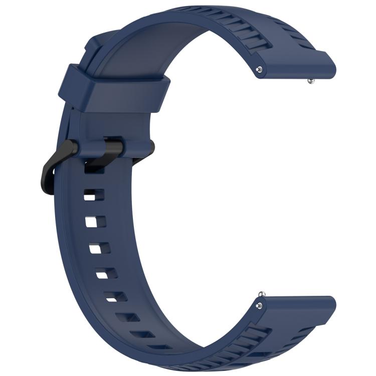 22mm Kalebol Black Buckle Tire Pattern Silicone Watch Band(Navy Blue) - free shipping - PMc TechLife - Order now!