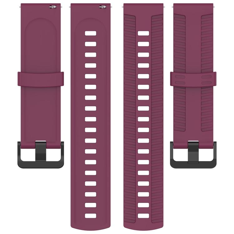 22mm Kalebol Black Buckle Tire Pattern Silicone Watch Band(Wine Red) - free shipping - PMc TechLife - Order now!