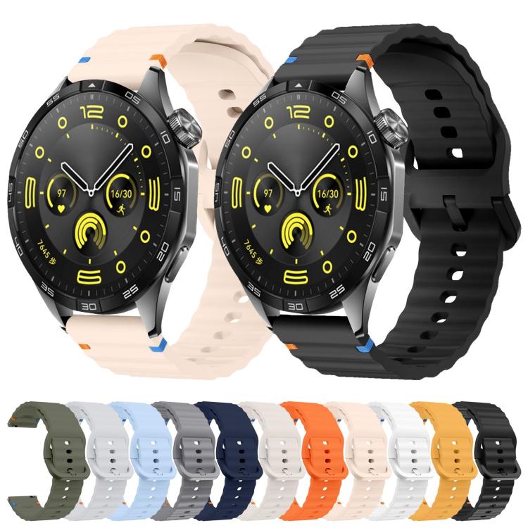 20mm Kalebol Wave Stitch Silicone Watch Band(Light Blue) - free shipping - PMc TechLife - Order now!