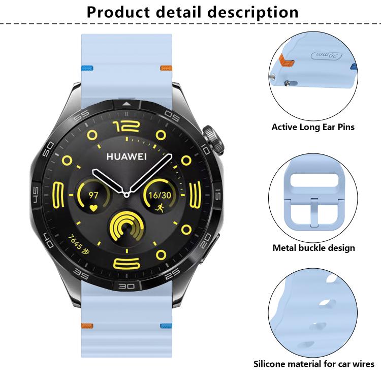 22mm Kalebol Wave Stitch Silicone Watch Band(Army Green) - 22mm Bands by Kalebol | Online Shopping South Africa | PMc TechLife | Buy Now Pay Later Mobicred
