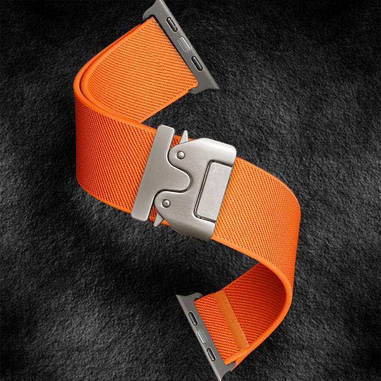 For Apple Watch 46mm / 49mm / 45mm / 44mm Kalebol Parachute Buckle Elastic Nylon Watch Band(Orange) - Watch Bands by Kalebol | Online Shopping South Africa | PMc TechLife | Buy Now Pay Later Mobicred