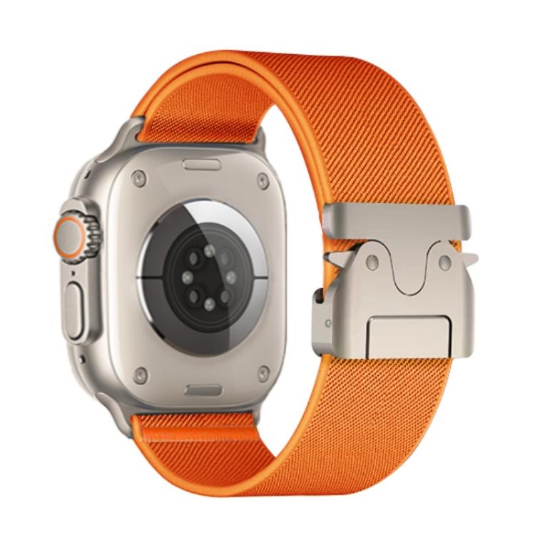 For Apple Watch 46mm / 49mm / 45mm / 44mm Kalebol Parachute Buckle Elastic Nylon Watch Band(Orange) - Watch Bands by Kalebol | Online Shopping South Africa | PMc TechLife | Buy Now Pay Later Mobicred