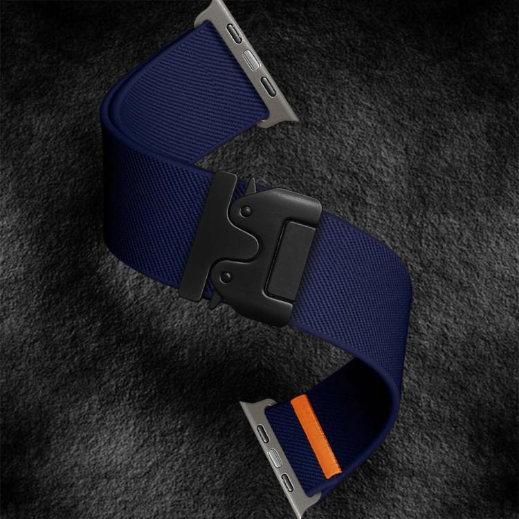 For Apple Watch 42mm / 41mm / 40mm / 38mm Kalebol Parachute Buckle Elastic Nylon Watch Band(Midnight Blue) - free shipping - PMc TechLife - Order now!