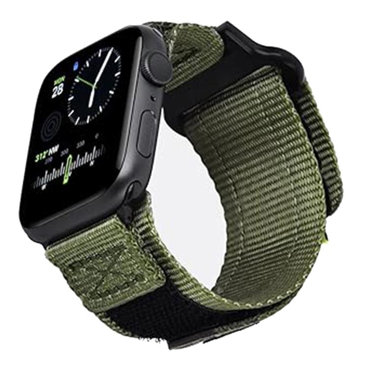 For Apple Watch 46mm / 49mm / 45mm / 44mm Kalebol Canvas Nylon Hook and Loop Watch Band(Army Green) - free shipping - PMc TechLife - Order now!