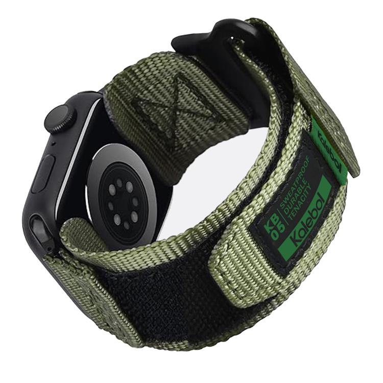 For Apple Watch 42mm / 41mm / 40mm / 38mm Kalebol Canvas Nylon Hook and Loop Watch Band(Army Green) - free shipping - PMc TechLife - Order now!
