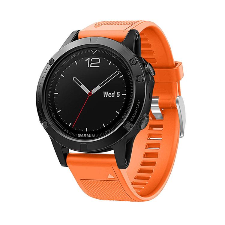 For Garmin QuickFit Kalebol 22mm Rhombus Texture Silicone Watch Band(Orange) - free shipping - PMc TechLife - Order now!