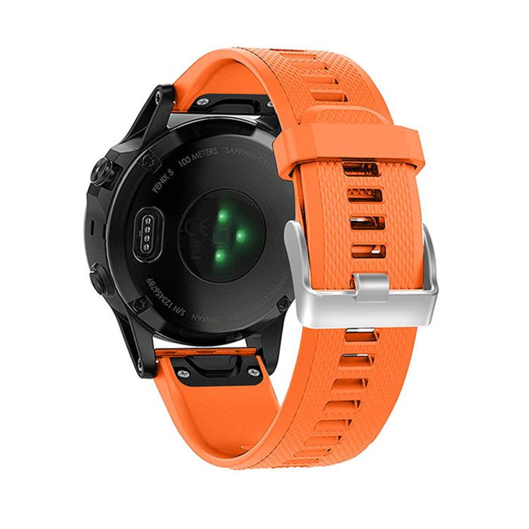 For Garmin QuickFit Kalebol 22mm Rhombus Texture Silicone Watch Band(Orange) - free shipping - PMc TechLife - Order now!