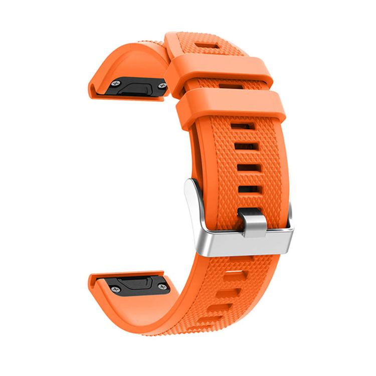 For Garmin QuickFit Kalebol 22mm Rhombus Texture Silicone Watch Band(Orange) - free shipping - PMc TechLife - Order now!