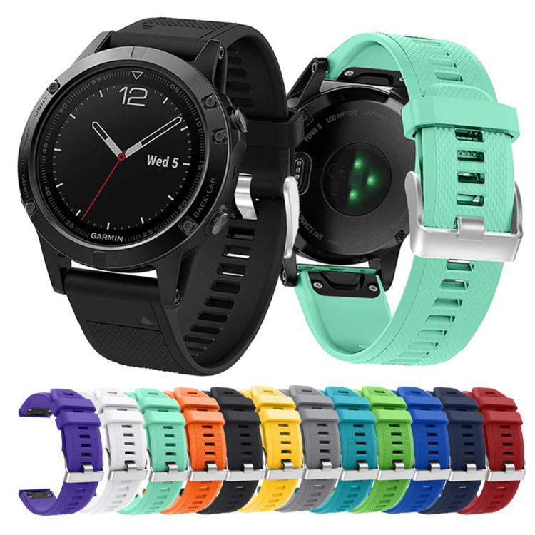For Garmin QuickFit Kalebol 22mm Rhombus Texture Silicone Watch Band(Orange) - free shipping - PMc TechLife - Order now!