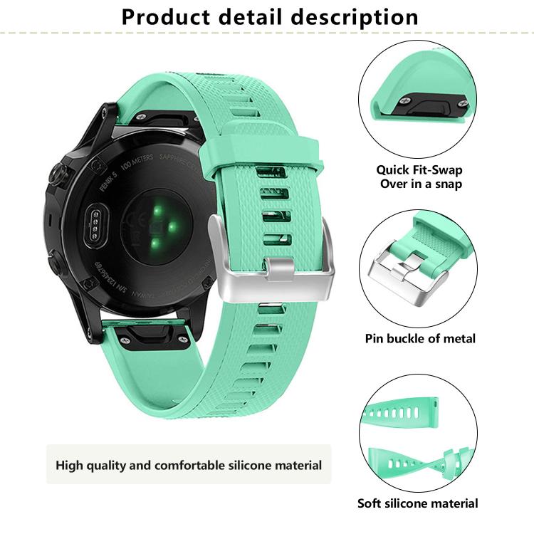 For Garmin QuickFit Kalebol 22mm Rhombus Texture Silicone Watch Band(Orange) - free shipping - PMc TechLife - Order now!