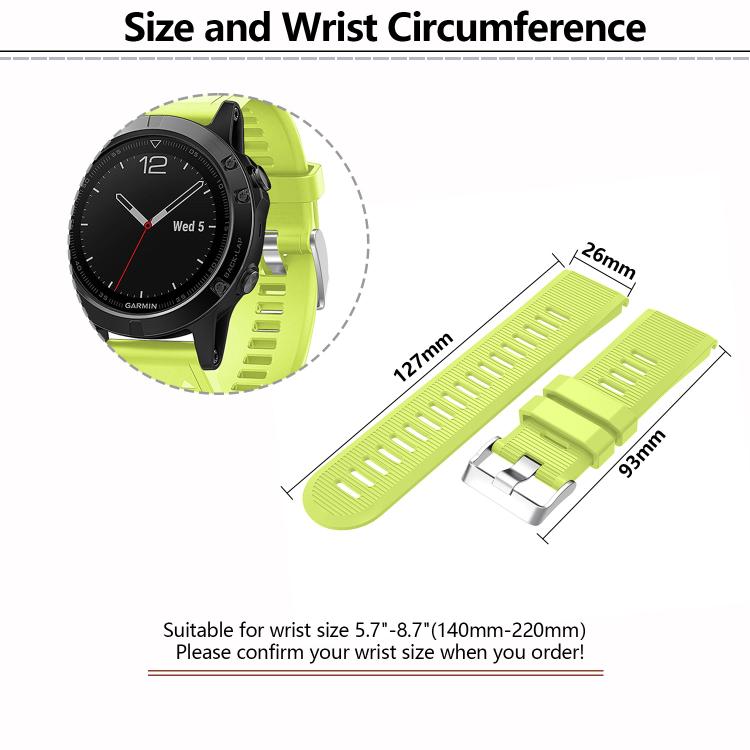For Garmin QuickFit Kalebol 26mm Rhombus Texture Silicone Watch Band(Yellow) - free shipping - PMc TechLife - Order now!