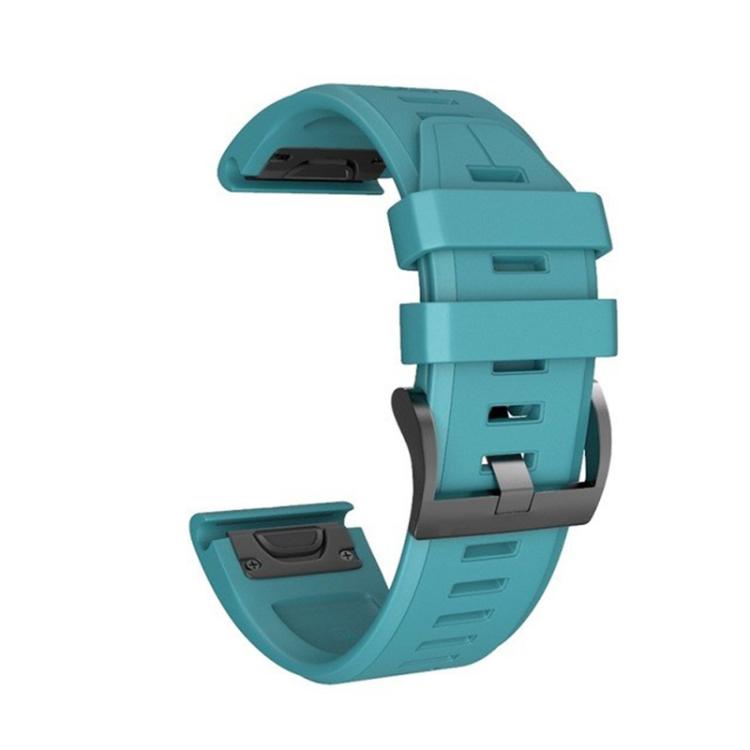 For Garmin QuickFit 22mm Kalebol Plain Texture Silicone Watch Band(Blue Green) - free shipping - PMc TechLife - Order now!