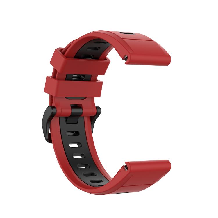 For Garmin QuickFit 26mm Kalebol Two-color Silicone Watch Band(Red Black) - free shipping - PMc TechLife - Order now!