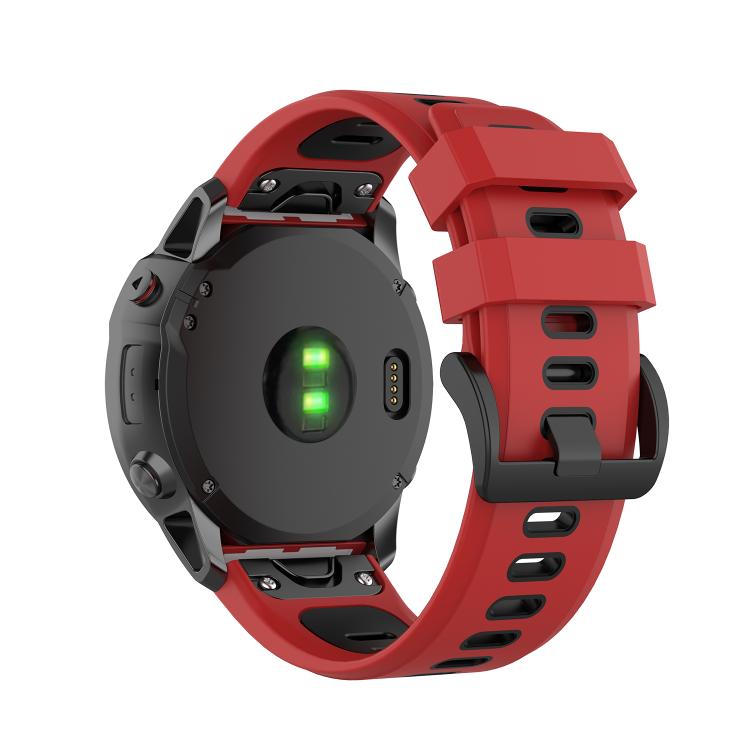 For Garmin QuickFit 22mm Kalebol Two-color Silicone Watch Band(Red Black) - free shipping - PMc TechLife - Order now!