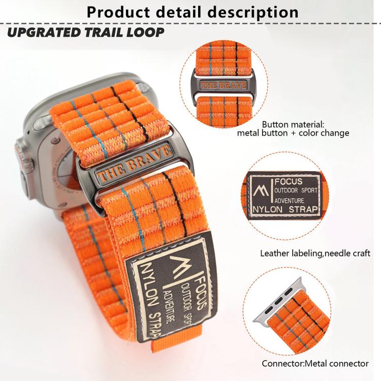 For Apple Watch 42mm / 41mm / 40mm / 38mm Kalebol  Dual-section Sports Nylon Loop Watch Band(Black) - free shipping - PMC TechLife - Order now!