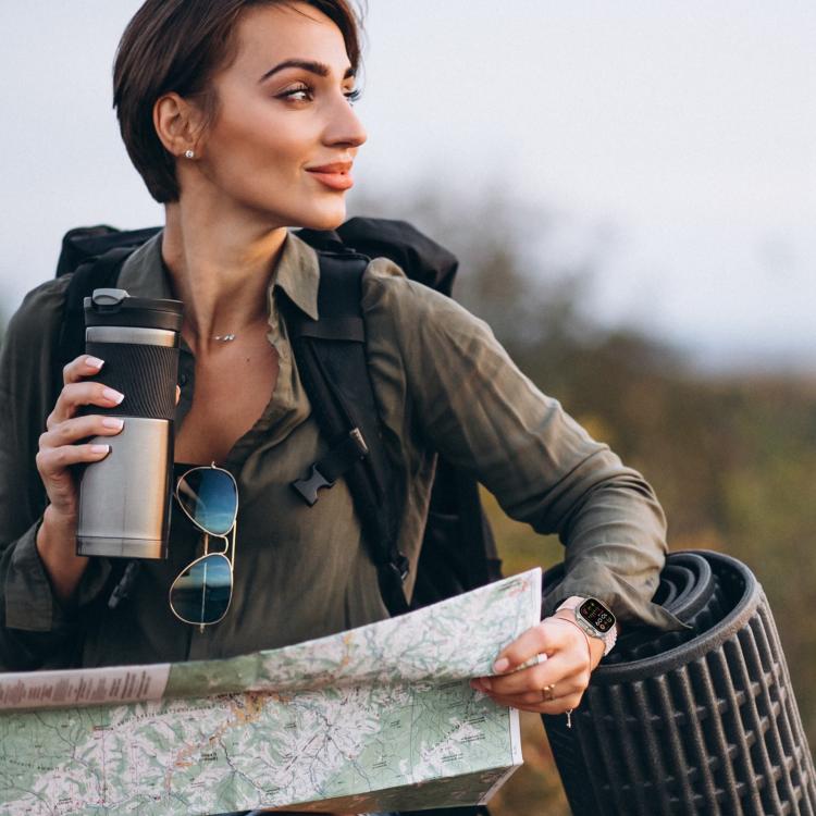 For Apple Watch 46mm / 49mm / 45mm / 44mm Kalebol  Dual-section Sports Nylon Loop Watch Band(Cherry Blossom Pink) - Watch Bands by Kalebol | Online Shopping South Africa | PMC TechLife | Buy Now Pay Later Mobicred