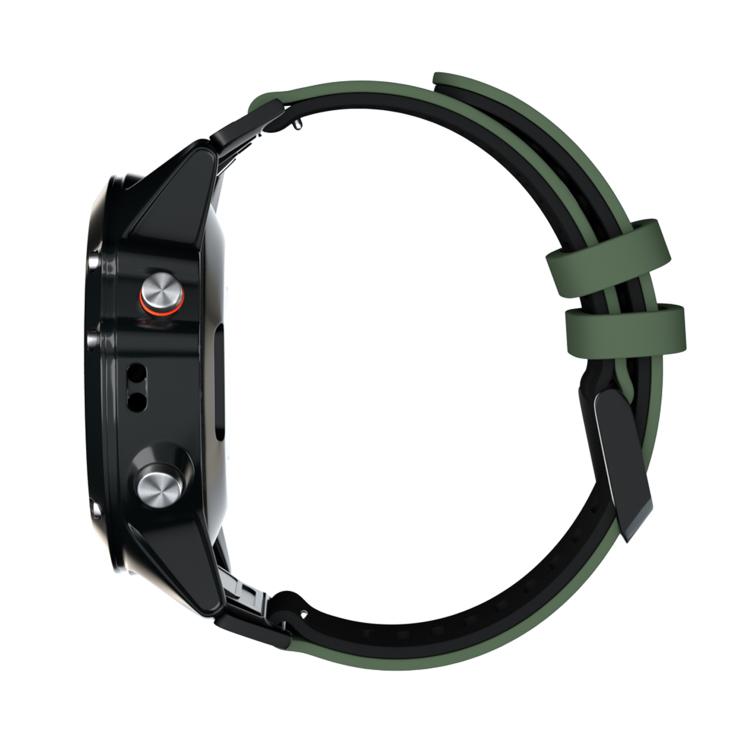 For Garmin QuickFit 22mm Kalebol Two-layer Silicone Watch Band(Army Green Black) - free shipping - PMc TechLife - Order now!