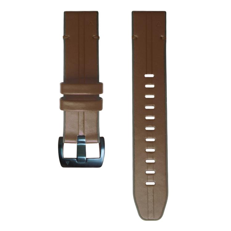 For Garmin QuickFit 22mm Kalebol Quick Release Silicone Leather Watch Band(Coffee) - free shipping - PMc TechLife - Order now!