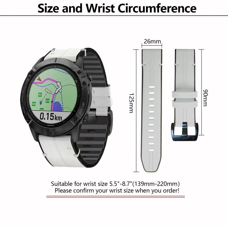 For Garmin QuickFit 22mm Kalebol Quick Release Silicone Leather Watch Band(Coffee) - free shipping - PMc TechLife - Order now!