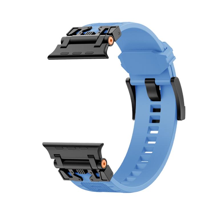 For Apple Watch 46mm / 49mm / 45mm / 44mm Kalebol Armor TPU Watch Band(Black Blue) - free shipping - PMc TechLife - Order now!