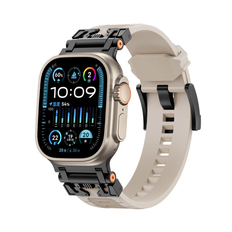 For Apple Watch 46mm / 49mm / 45mm / 44mm Kalebol Armor TPU Watch Band(Black Starlight) - free shipping - PMc TechLife - Order now!