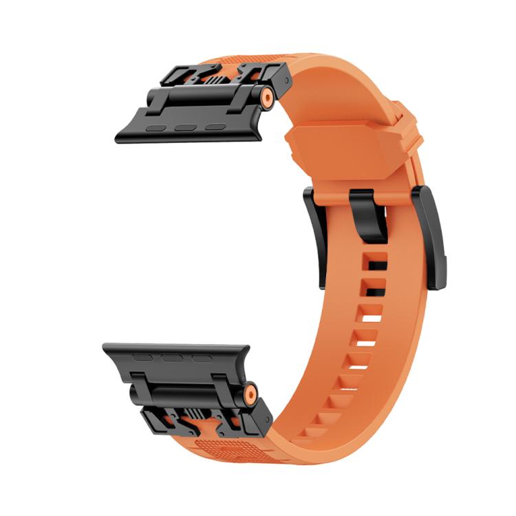 For Apple Watch 42mm / 41mm / 40mm / 38mm Kalebol Armor TPU Watch Band(Black Orange) - free shipping - PMc TechLife - Order now!