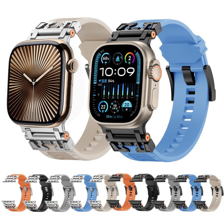 For Apple Watch 46mm / 49mm / 45mm / 44mm Kalebol Armor TPU Watch Band(Black Starlight) - free shipping - PMc TechLife - Order now!