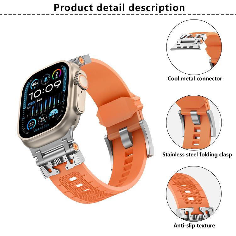 For Apple Watch 46mm / 49mm / 45mm / 44mm Kalebol Armor TPU Watch Band(Black Starlight) - free shipping - PMc TechLife - Order now!