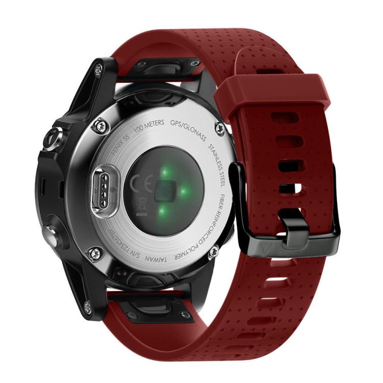 For Garmin QuickFit 20mm Kalebol Dot Texture Silicone Watch Band(Red) - free shipping - PMc TechLife - Order now!
