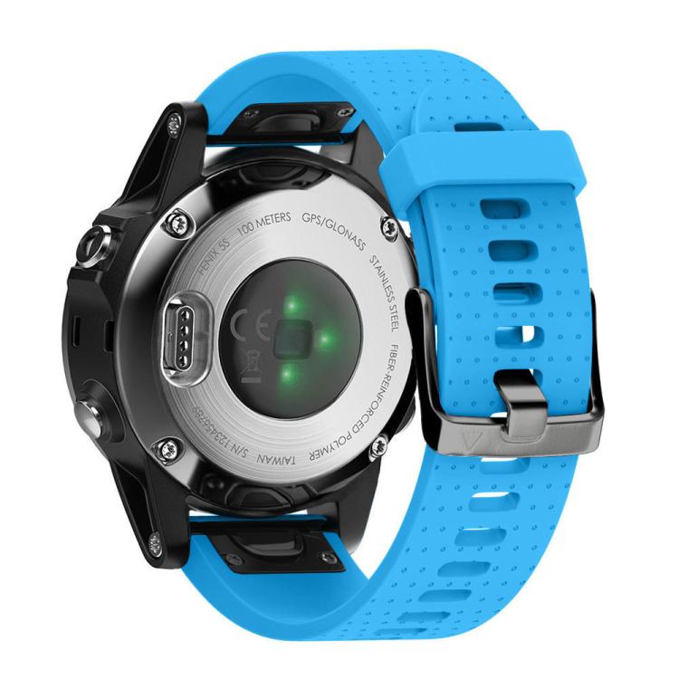 For Garmin QuickFit 20mm Kalebol Dot Texture Silicone Watch Band(Sky Blue) - free shipping - PMc TechLife - Order now!