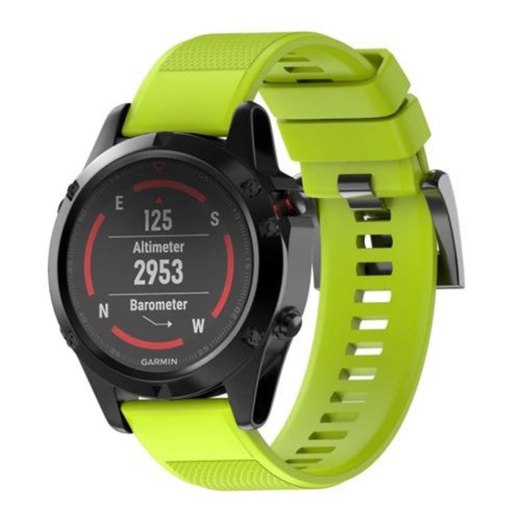 For Garmin QuickFit 26mm Kalebol Triangle Texture Silicone Watch Band(Lemon Green) - free shipping - PMc TechLife - Order now!