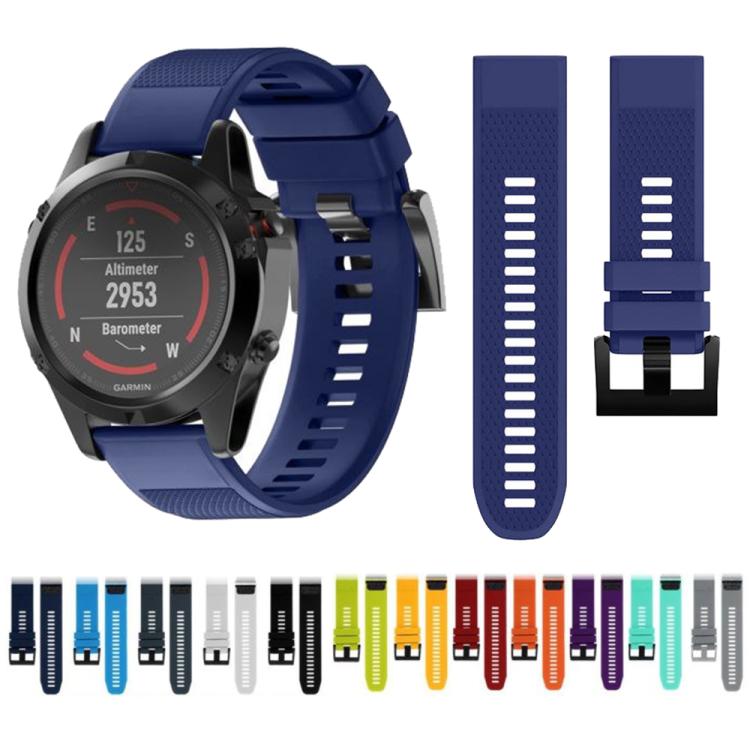 For Garmin QuickFit 22mm Kalebol Triangle Texture Silicone Watch Band(Navy Blue) - free shipping - PMc TechLife - Order now!