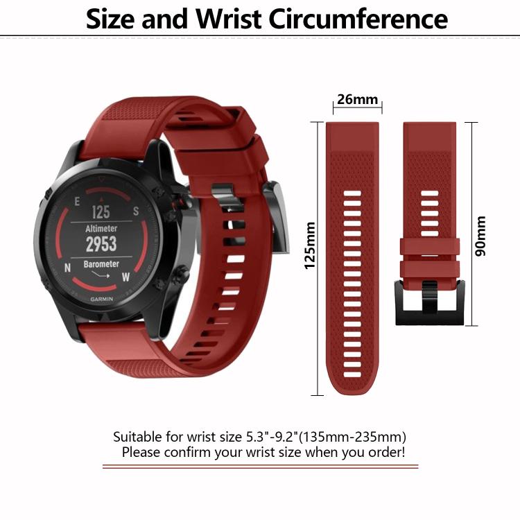 For Garmin QuickFit 26mm Kalebol Triangle Texture Silicone Watch Band(Navy Blue) - free shipping - PMc TechLife - Order now!