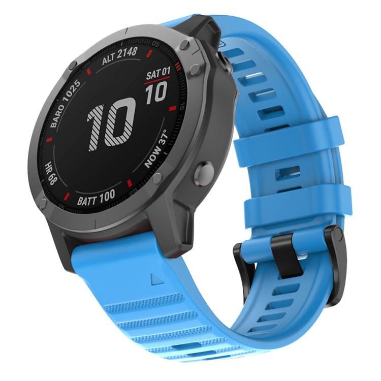 For Garmin QuickFit 22mm Kalebol Concave Texture Silicone Watch Band(Sky Blue) - free shipping - PMc TechLife - Order now!