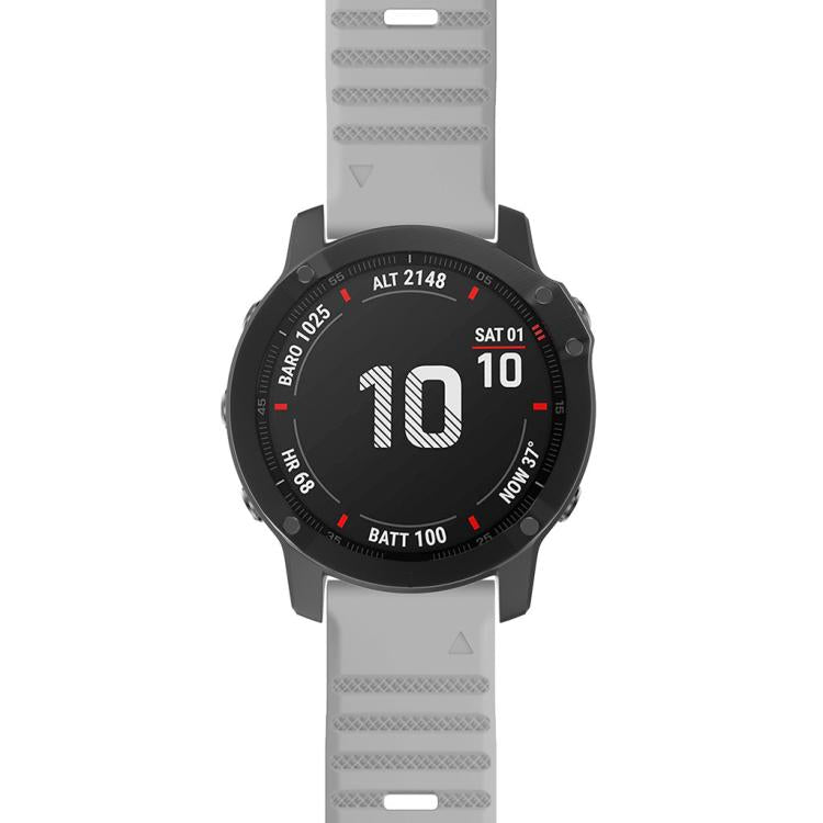 For Garmin QuickFit 26mm Kalebol Concave Texture Silicone Watch Band(Grey) - free shipping - PMc TechLife - Order now!