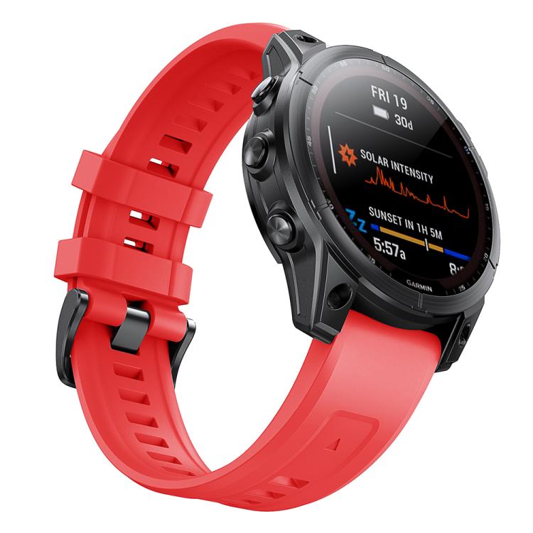 For Garmin QuickFit 20mm Kalebol Ladder Silicone Watch Band(Red) - Watch Bands by Kalebol | Online Shopping South Africa | PMc TechLife | Buy Now Pay Later Mobicred