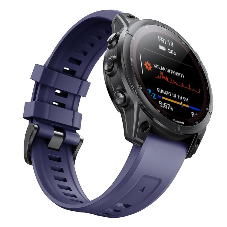 For Garmin QuickFit 20mm Kalebol Ladder Silicone Watch Band(Dark Blue) - Watch Bands by Kalebol | Online Shopping South Africa | PMc TechLife | Buy Now Pay Later Mobicred
