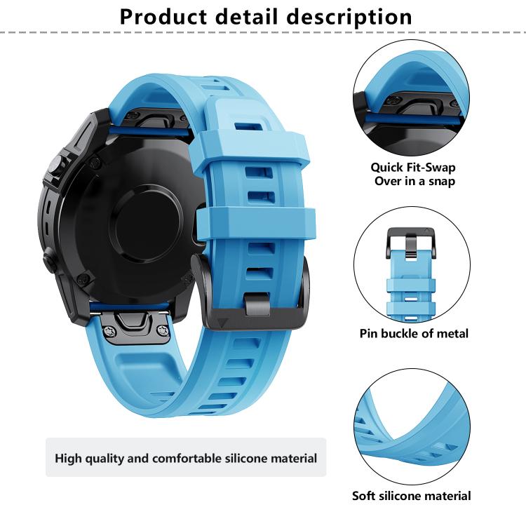 For Garmin QuickFit 20mm Kalebol Ladder Silicone Watch Band(Dark Blue) - Watch Bands by Kalebol | Online Shopping South Africa | PMc TechLife | Buy Now Pay Later Mobicred