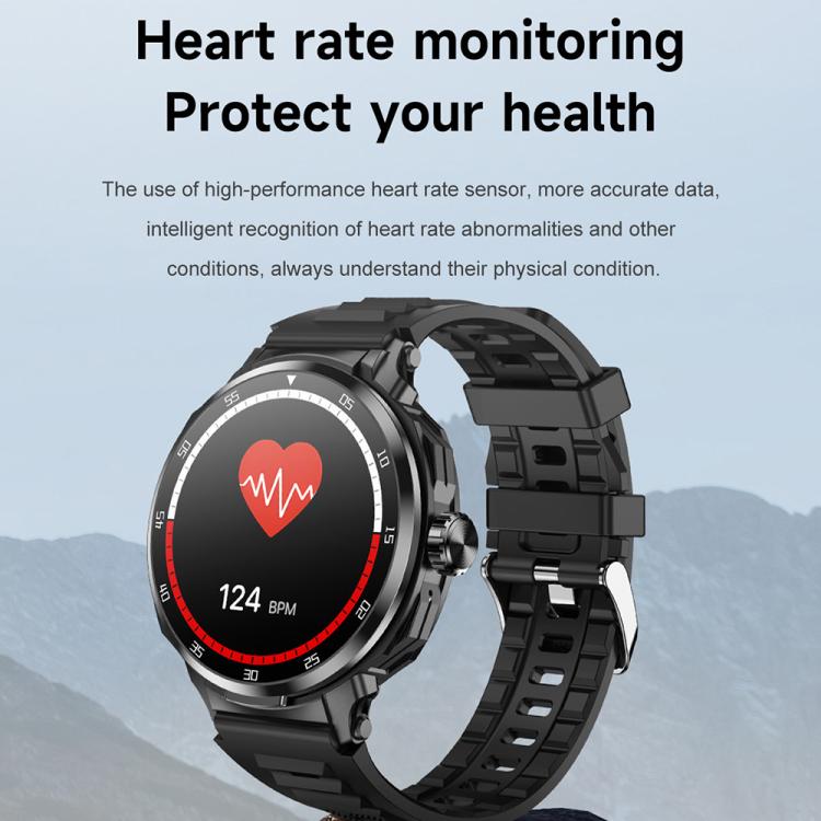 D11 1.46 inch 2 in 1 Bluetooth Earphone Smart Watch, Support Bluetooth Call / NFC / Heart Rate(Black) - free shipping - PMC TechLife - Order now!