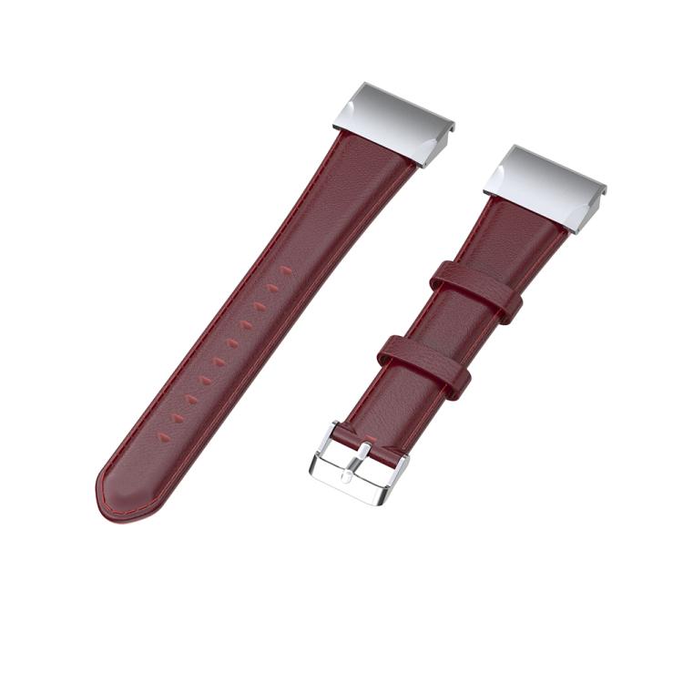 For Garmin QuickFit 22mm Kalebol Waxed Calfskin Leather Watch Band(Dark Red) - free shipping - PMc TechLife - Order now!