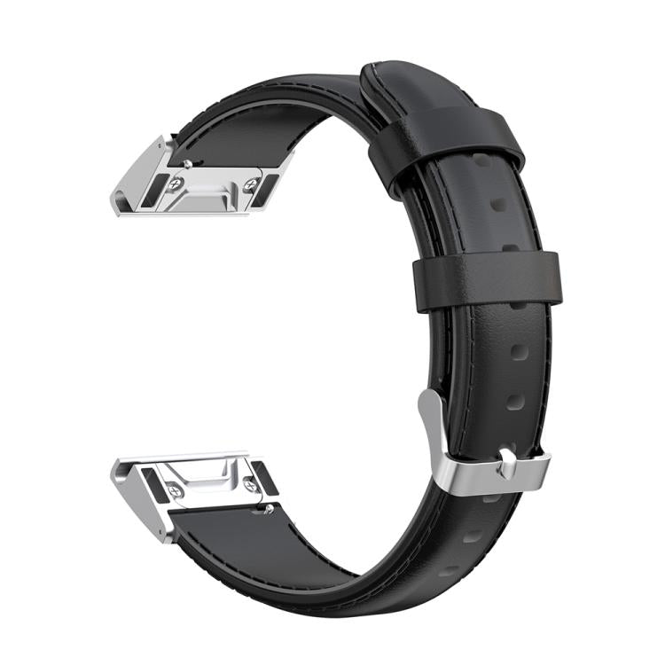For Garmin QuickFit 26mm Kalebol Waxed Calfskin Leather Watch Band(Black) - free shipping - PMc TechLife - Order now!