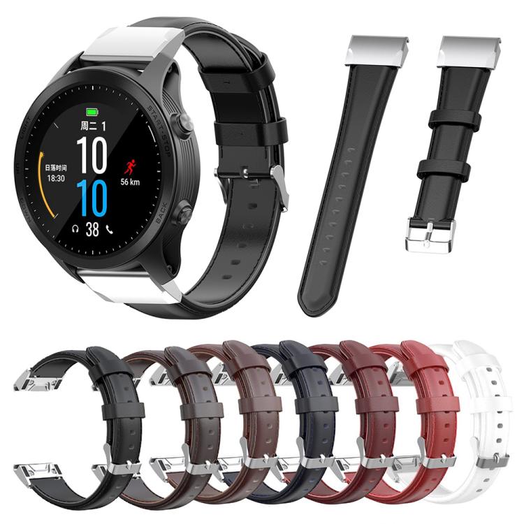 For Garmin QuickFit 26mm Kalebol Waxed Calfskin Leather Watch Band(Black) - free shipping - PMc TechLife - Order now!