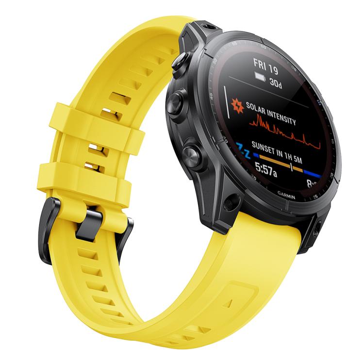 For Garmin QuickFit 22mm Kalebol Ladder Silicone Watch Band(Yellow) - free shipping - PMc TechLife - Order now!