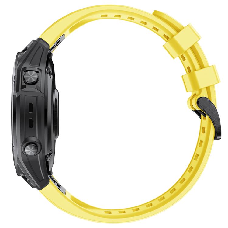 For Garmin QuickFit 22mm Kalebol Ladder Silicone Watch Band(Yellow) - free shipping - PMc TechLife - Order now!