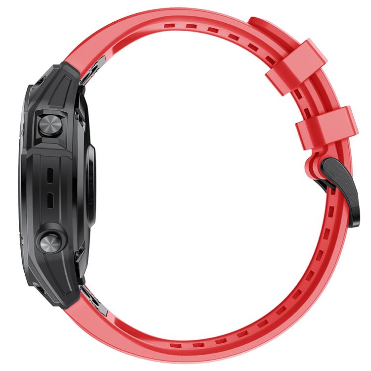 For Garmin QuickFit 26mm Kalebol Ladder Silicone Watch Band(Red) - free shipping - PMc TechLife - Order now!
