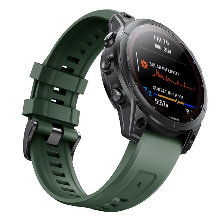 For Garmin QuickFit 26mm Kalebol Ladder Silicone Watch Band(Army Green) - free shipping - PMc TechLife - Order now!