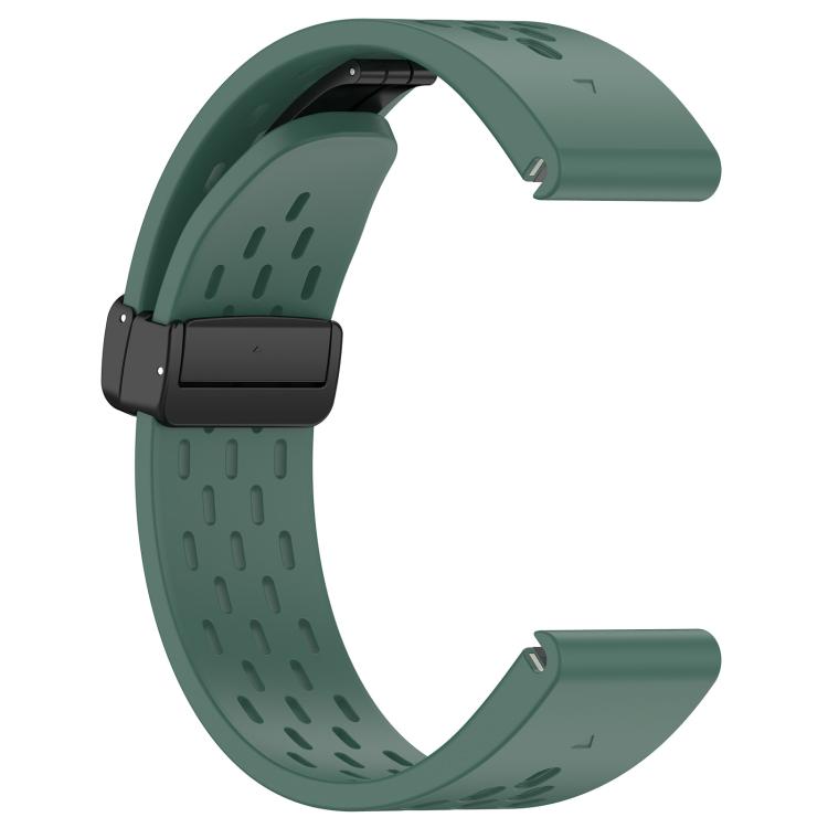 For Garmin QuickFit 22mm Kalebol Magnetic Buckle Silicone Watch Band(Dark Green) - free shipping - PMc TechLife - Order now!