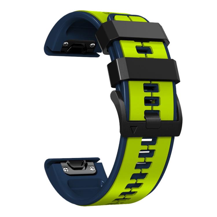 For Garmin QuickFit 22mm Kalebol Two-color Pin Silicone Watch Band(Green Blue) - free shipping - PMc TechLife - Order now!