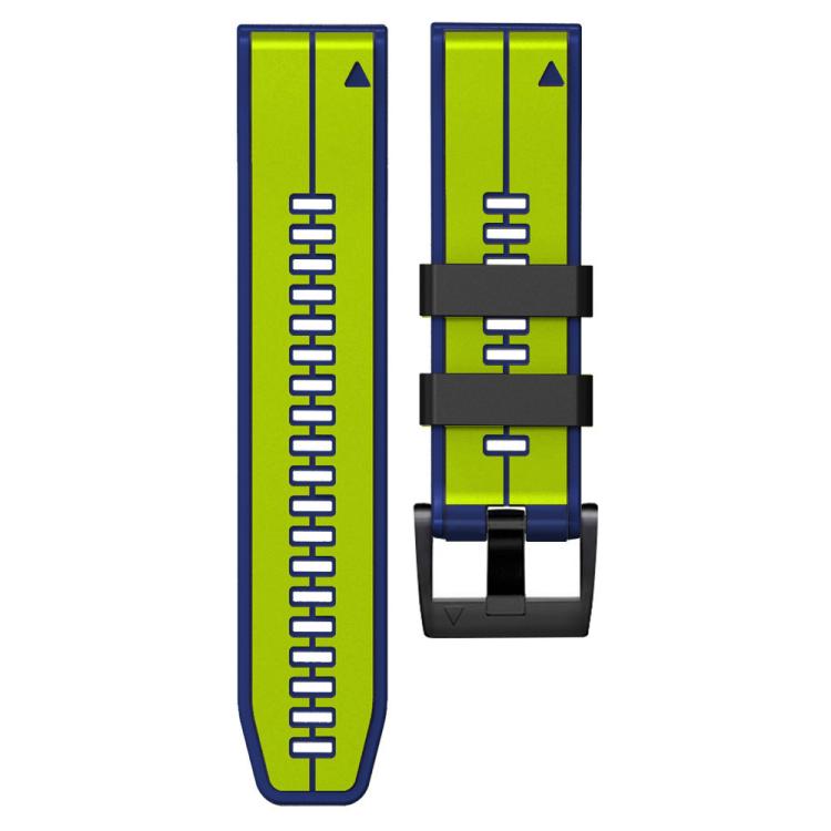 For Garmin QuickFit 22mm Kalebol Two-color Pin Silicone Watch Band(Green Blue) - free shipping - PMc TechLife - Order now!
