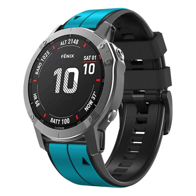 For Garmin QuickFit 22mm Kalebol Two-color Pin Silicone Watch Band(Sky Blue) - free shipping - PMc TechLife - Order now!